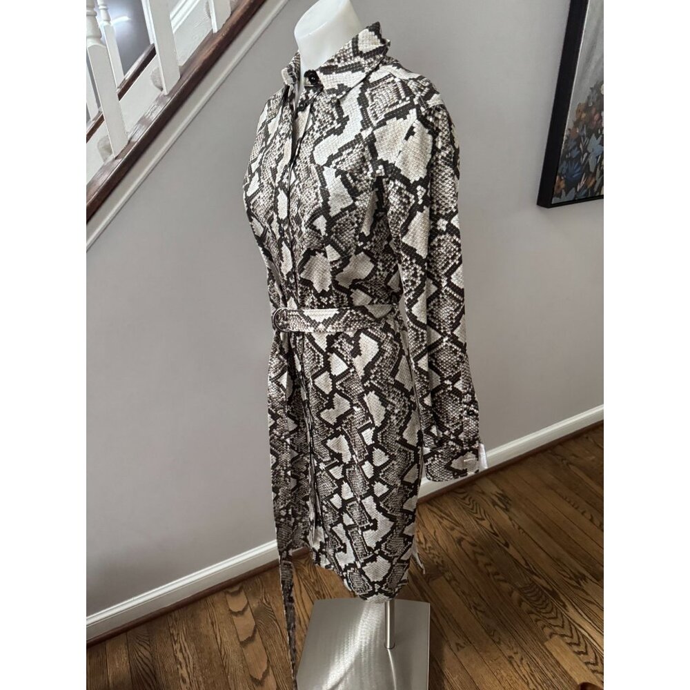 Altuzarra Snake Python Print Belted Cotton Blend … - image 4